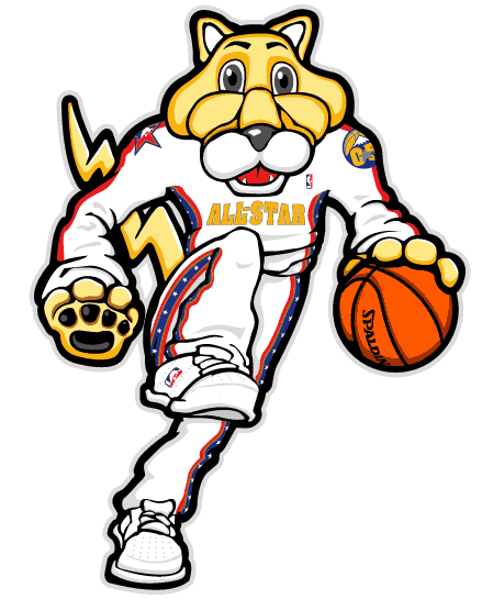 NBA All-Star Game 2004-2005 Mascot Logo vinyl decal